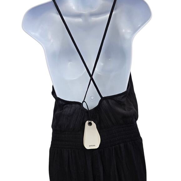 prAna Jumpsuit Women's Size Small Black Wide Leg Lightweight Summer Vacation - Picture 6 of 13
